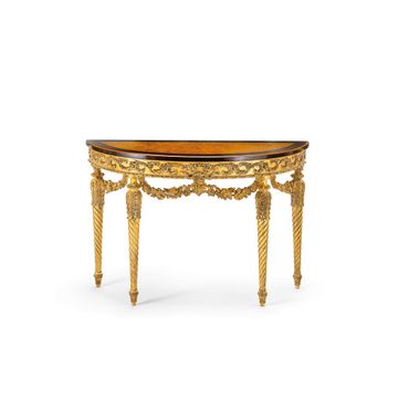 MG5270/PL - Classic style demilune wooden console table by OAK