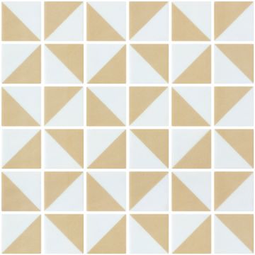 Penta Origami Vanilla Matte - Mosaico Vítreo de ONIX by ONIX​