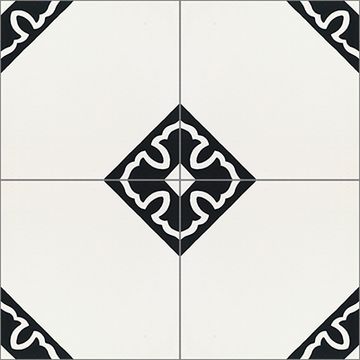 Colonial Doble Black 02 Cement Tile by Original Mission Tile