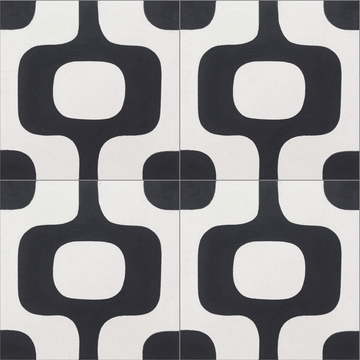 Dubois Black 01 Cement Tile by Original Mission Tile