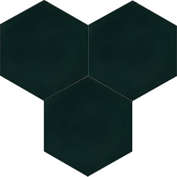 Hex-101 Black 8×9 Cement Tile by Original Mission Tile