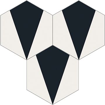 Hex D Cement Tile by Original Mission Tile