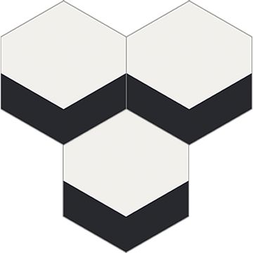 Hex Penelope Cement Tile by Original Mission Tile