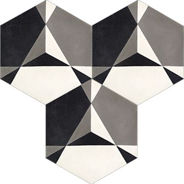 Hex Rosen Cement Tile by Original Mission Tile