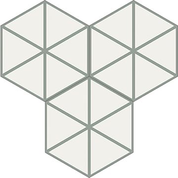 Hex Triangles Cement Tile by Original Mission Tile