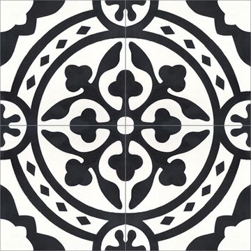 Tyler Ii Black 01 Cement Tile by Original Mission Tile