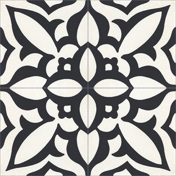 Zebra Black 01 Cement Tile by Original Mission Tile