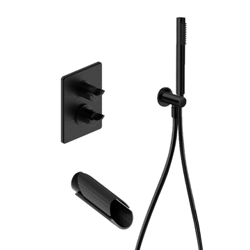 Morgana Thermostatic Mixer with Spout and Hand Shower 73..433TH by Paini spa Rubinetterie
