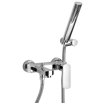 Ovo Single Lever Bath-shower Mixer with Adjustable Shower Kit 86..105 by Paini spa Rubinetterie