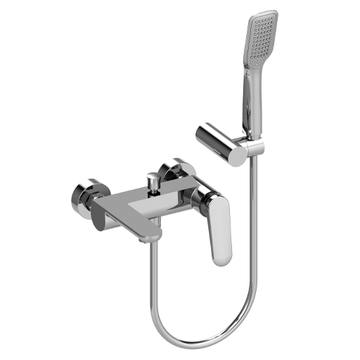 Stone Single Lever Bath-shower Mixer with Adjustable Shower Kit 95..105 by Paini spa Rubinetterie