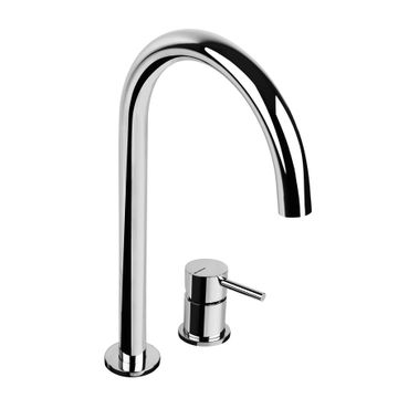 Midi Single-lever Mixer for 2-hole Washbasin without Drain 103102 by PALAZZANI