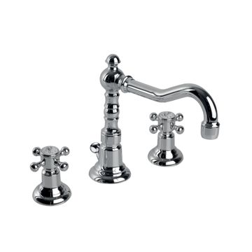 Adams 3-hole Washbasin Mixer with Swivel Spout and 1" 1/4 Drain 523050 by PALAZZANI