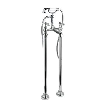 Porter Bath Group with Diverter, Integrated Shower Support, 1.5m Flexible Hose and Shower Head 551011 by PALAZZANI