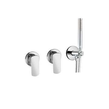 Mis 2 Built-in Shower Mixers with Fixed Brass Shower Support with Dispenser 562350 by PALAZZANI