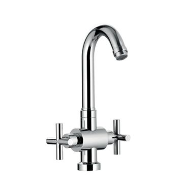 Formula Multi Single-hole Washbasin Mixer with Swivel Spout and 1" 1/4 Drain 623285 by PALAZZANI