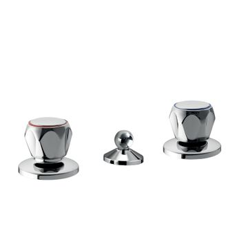 Italia 3-hole Bidet Mixer with 1" 1/4 Drain 734020 by PALAZZANI