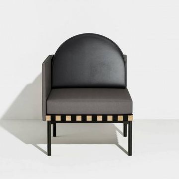 Grid Fauteuil with right armrest - Grey/Black by Petite Friture