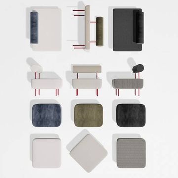 Hoff Medium Armchair - Grey/blue by Petite Friture - view 6