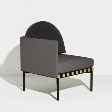 Grid Fauteuil with right armrest - Grey/Black by Petite Friture - view 3