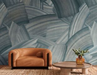 Swept Away in Juniper Mirage on Woven Walls by Phillip Jeffries - view 4