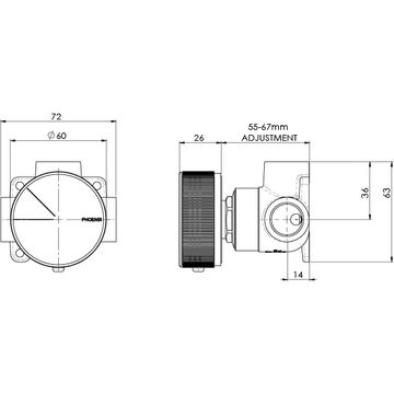 Axia Shower / Wall Mixer by Phoenix Tapware - view 5
