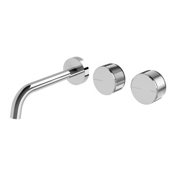 Axia Wall Basin / Bath Curved Outlet Hostess Set 180mm by Phoenix Tapware - view 2