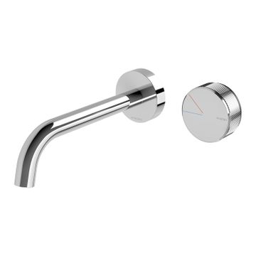 Axia Wall Basin / Bath Curved Outlet Mixer Set 180mm by Phoenix Tapware - view 2