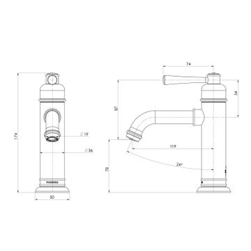Cromford Basin Mixer - Lead Free by Phoenix Tapware - view 3