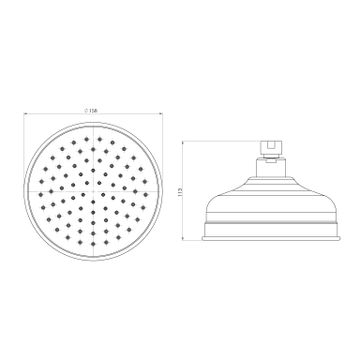 Cromford Shower Rose by Phoenix Tapware - view 3