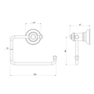 Cromford Toilet Roll Holder by Phoenix Tapware - view 3