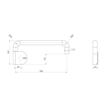 Designer Swivel Bath Outlet 230mm Round by Phoenix Tapware - view 3