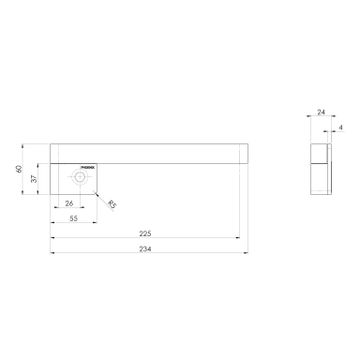Designer Swivel Bath Outlet 230mm Square by Phoenix Tapware - view 3