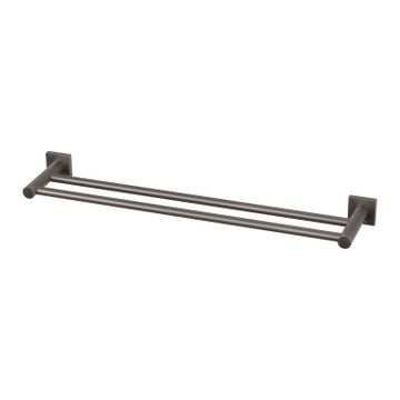 Radii Double Towel Rail 600mm Square Plate by Phoenix Tapware