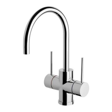 Vivid Slimline Twin Handle Sink Mixer 160mm Gooseneck by Phoenix Tapware
