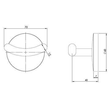 Festival Robe Hook by Phoenix Tapware - view 3