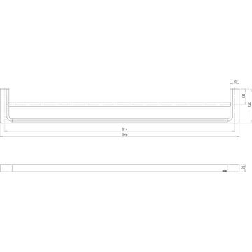 Gloss Double Towel Rail 800mm by Phoenix Tapware - view 3