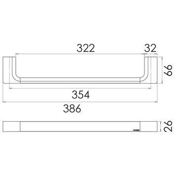 Gloss Hand Towel Rail by Phoenix Tapware - view 3