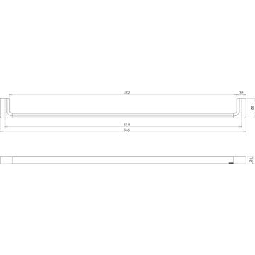 Gloss Single Towel Rail 800mm by Phoenix Tapware - view 3