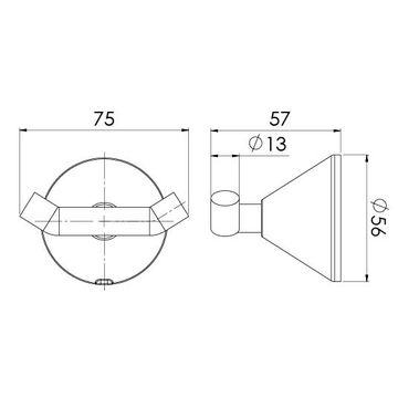 Ivy Double Robe Hook by Phoenix Tapware - view 3