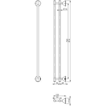 Ivy Double Towel Rail 760mm by Phoenix Tapware - view 3