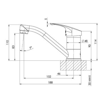 Ivy Slimline Basin Mixer Swivel by Phoenix Tapware - view 3