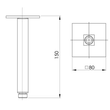 Lexi Ceiling Arm 150mm by Phoenix Tapware - view 3
