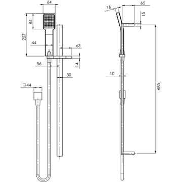 Lexi Deluxe Rail Shower by Phoenix Tapware - view 3