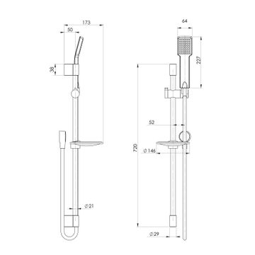 Lexi Rail Shower by Phoenix Tapware - view 3