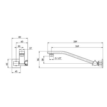 Lexi Universal Shower Arm by Phoenix Tapware - view 3