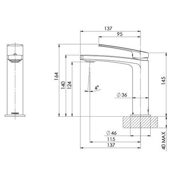 Mekko Basin Mixer - Lead Free by Phoenix Tapware - view 3