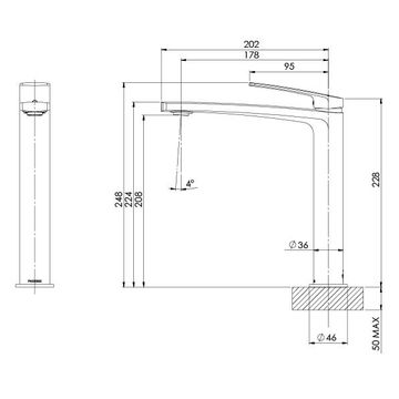 Mekko Vessel Mixer - Lead Free by Phoenix Tapware - view 3