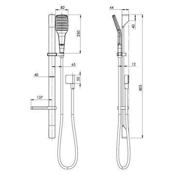 NX Cape Rail Shower by Phoenix Tapware - view 3