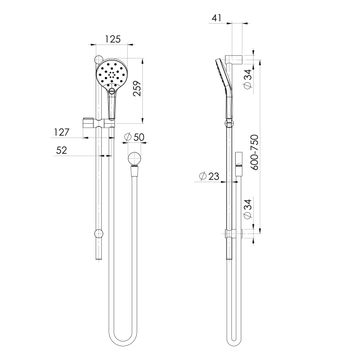 Ormond Rail Shower - 4 Star by Phoenix Tapware - view 3
