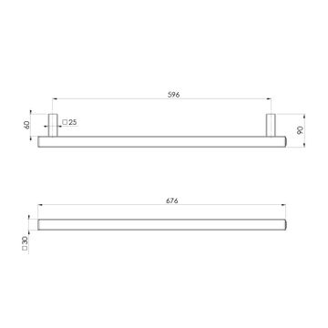 Phoenix Heated Towel Rail Square 600mm by Phoenix Tapware - view 3